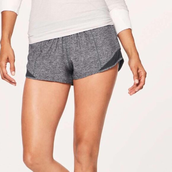 Lululemon Hotty Hot Short 2.5" Heather Lux Multi Black Heathered Black - Picture 6 of 6